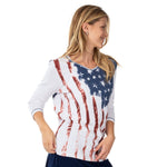 Load image into Gallery viewer, Old Glory 3/4 Sleeve Top
