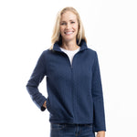 Load image into Gallery viewer, CozyCable Jacquard Jersey Knit Jacket Navy