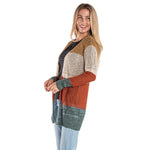 Load image into Gallery viewer, Autumn Harvest Crochet Colorblock Cardigan
