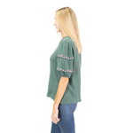 Load image into Gallery viewer, Meadow Grace Embroidered V-Neck Blouse