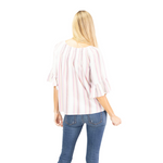 Load image into Gallery viewer, Pink Harmony Ruffle Sleeve Top