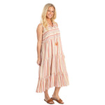 Load image into Gallery viewer, Tassel V-Neck Multicolored Tiered Sun Dress