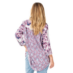 Load image into Gallery viewer, Print Roll Tab Long Sleeve Button Up Top
