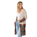 Load image into Gallery viewer, Cardigan Sweater with Print Detail