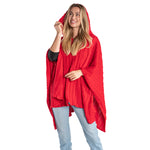 Load image into Gallery viewer, Hooded Cable Knit Sweater Poncho