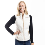 Load image into Gallery viewer, Chic Core Winter White Quilted Vest