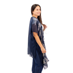 Load image into Gallery viewer, Navy Embroidered Kimono