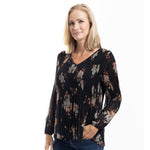Load image into Gallery viewer, Midnight Blooms Chiffon Top