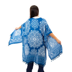 Load image into Gallery viewer, Teal Blue Tassel Kimono