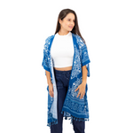 Load image into Gallery viewer, Teal Blue Tassel Kimono