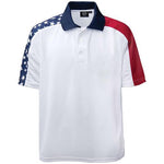 Load image into Gallery viewer, Men's Shoulder Stripe Patriotic Polo Shirt - The Flag Shirt