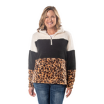 Load image into Gallery viewer, Leopard Teddy Bear Sherpa Fleece Full Zip Jacket
