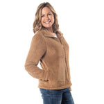 Load image into Gallery viewer, Camel Teddy Bear Sherpa Fleece Full Zip Jacket