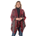 Load image into Gallery viewer, Paisley Knit Cozy Coat Wrap
