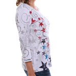 Load image into Gallery viewer, Women's Star Spangled 3/4 Sleeve Top