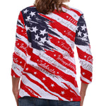 Load image into Gallery viewer, Women's Americana 3/4 Sleeve Top