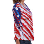 Load image into Gallery viewer, Women's American Flag 3/4 Sleeve Top