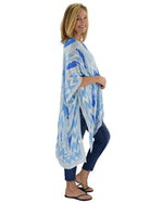 Load image into Gallery viewer, Le Moda Ladies Viscose Kimono - Blue at Linda Anderson