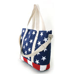 Load image into Gallery viewer, Americana Patriotic Canvas Bag Tote