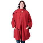 Load image into Gallery viewer, Knit Fleece Wrap & Glove Set - Red at Linda Anderson