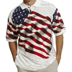 Load image into Gallery viewer, Men&#39;s American Flag Polo Shirt at Linda Anderson
