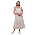 Load image into Gallery viewer, Sandy Stripes Tiered Sun Dress