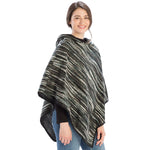 Load image into Gallery viewer, Le Moda Color Palette Hood Poncho - Black at Linda Anderson
