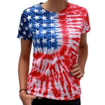 Load image into Gallery viewer, Ladies Tie Dye Flag T-Shirt - The Flag Shirt