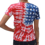 Load image into Gallery viewer, Ladies Tie Dye Flag T-Shirt - The Flag Shirt