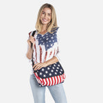 Load image into Gallery viewer, Patriotic American Flag Crossbody Messenger Bag
