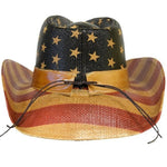 Load image into Gallery viewer, Patriotic Vintage Western American Flag Cowboy Hat