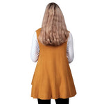 Load image into Gallery viewer, Ladies Mustard Ruana Knit Vest at Linda Anderson

