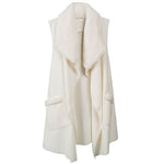 Load image into Gallery viewer, Le Moda Women’s Sherpa Trimmed Fleece Vest at Linda Anderson. color_white