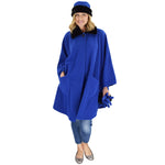 Load image into Gallery viewer, Le Moda Women's Black Fur Collar Polar Fleece Wrap with Matching Gloves and Hat-One Size Fits All at Linda Anderson. color_royal