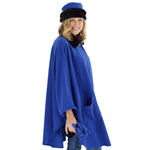 Load image into Gallery viewer, Le Moda Women's Black Fur Collar Polar Fleece Wrap with Matching Gloves and Hat-One Size Fits All at Linda Anderson. color_royal