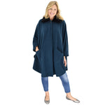 Load image into Gallery viewer, Le Moda Women's Black Fur Collar Polar Fleece Wrap with Matching Gloves and Hat-One Size Fits All at Linda Anderson. color_teal