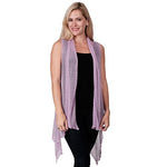 Load image into Gallery viewer, Le Moda Womenâ€™s Sleeveless Sheer Open Stitch Vest Cardigan at Linda Anderson. color_lilac
