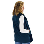 Load image into Gallery viewer, Le Moda Women's Trimmed Fleece Vest - Fashionable Solid Color Long Fleece Vest for Women at Linda Anderson. color_dark_teal