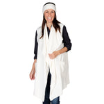 Load image into Gallery viewer, Le Moda Women’s Pocketed Open Front Fleece Vest Cardigan with Headband at Linda Anderson. color_white