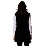 Load image into Gallery viewer, Le Moda Women’s Pocketed Open Front Fleece Vest Cardigan with Headband at Linda Anderson. color_black