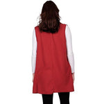 Load image into Gallery viewer, Le Moda Women’s Pocketed Open Front Fleece Vest Cardigan with Headband at Linda Anderson. color_red
