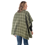 Load image into Gallery viewer, Bridget High Neck 4 Button Green Fleece Cozy Coat Cape