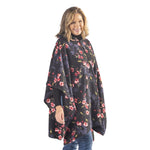 Load image into Gallery viewer, Flora Hooded Full Zip Fleece Poncho