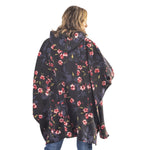 Load image into Gallery viewer, Flora Hooded Full Zip Fleece Poncho
