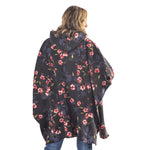 Load image into Gallery viewer, Flora Hooded Full Zip Fleece Poncho