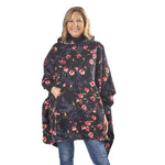Load image into Gallery viewer, Flora Hooded Full Zip Fleece Poncho
