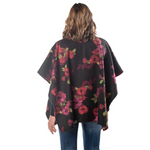 Load image into Gallery viewer, Bridget High Neck 4 Button Floral Fleece Cozy Coat Cape