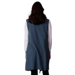 Load image into Gallery viewer, Le Moda Women's Sleeveless Pleated Open Front Fleece Vest Cardigan with Pockets at Linda Anderson. color_dusty_blue