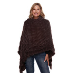 Load image into Gallery viewer, Plush Faux Fur Charcoal Cozy Coat Poncho

