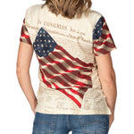 Load image into Gallery viewer, Waving American Flag Polo Shirt